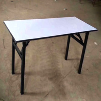 Vente directe d'usine, table pliante pour hôtel, plateau en PVC MDF, table de banquet moderne minimaliste pour mariage, location de restaurants