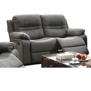 Sofá reclinable de Metal contemporáneo DB, 1 pieza, sofá azul pizarra para sala de estar, muebles reclinables de movimiento de cuero sintético transpirable - Product Image 2