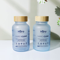 Bocaux en verre givrés vides de 120 ml, flacons pour capsules, flacons pour vitamines, emballages de compléments alimentaires avec couvercle en bambou, conformes aux normes CE et FDA