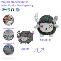 Peluche Mouton Mignonne Personnalisée avec Logo, Peluche Kawaii en Laine Bouclée, Jouet en Peluche Personnalisé, Peluche Mouton en Laine, Animal en Peluche Rembourré