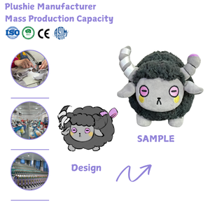 Peluche de Oveja Gorda con Logotipo Personalizado, Muñeco de Peluche de Lana Rizada, Peluche <span class=keywords><strong>Kawaii</strong></span>, Juguete de Peluche Personalizado, Peluche de Carnero, Peluche de Oveja, Animal de Peluche - Product Image 1