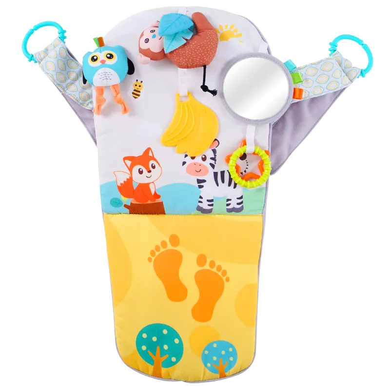 2023 शिशु एडजस्टेबल किक एंड प्ले बेबी एक्टिविटी सेंटर ट्रैवल बेबी कार सीट खिलौने रियर फेसिंग के लिए संगीत के साथ