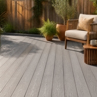 Plancher composite bois-plastique (WPC) co-extrudé creux 140x25mm antidérapant et étanche pour extérieur, jardin, piscine, balcon