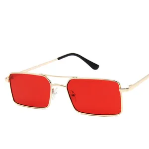 2020 lunettes de soleil rétro à la mode pour femmes, nouvelle mode, lunettes de soleil rondes à Double faisceau, monture métallique, verres d'océan, vente en gros