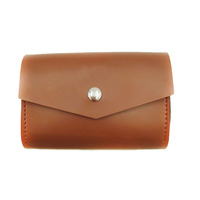 Funda de cuero de lujo para unidad flash USB con llavero, funda protectora para tarjetas de memoria, bolsa de almacenamiento con hebilla y llavero