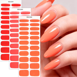 Mùa thu mùa thu mùa đông màu rắn tự dính không có đèn UV Gel Dải móng tay dễ dàng để áp dụng và loại bỏ UV miễn phí Gel Nail kết thúc tốt đẹp dán - Product Image 5