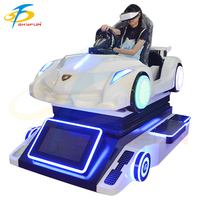 Simulateur de course automobile 9D VR Machine de jeu d'arcade à pièces Simulateur de moto de conduite de réalité virtuelle Acier en fibre de verre