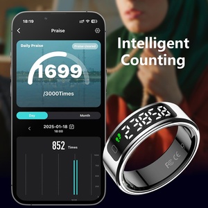 Anneau intelligent <span class=keywords><strong>de</strong></span> suivi <span class=keywords><strong>de</strong></span> la forme physique, affichage <span class=keywords><strong>de</strong></span> l'heure, suivi des pas, suivi sportif avec surveillance du <span class=keywords><strong>sommeil</strong></span>, anneau intelligent <span class=keywords><strong>de</strong></span> santé personnalisable - Product Image 4