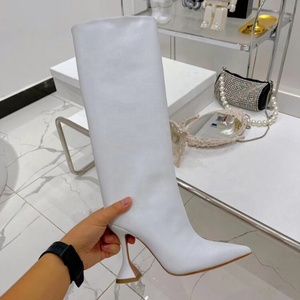 Botines Largos con Punta Puntiaguda y Tacón Alto, Diseño Nuevo, Estampado de Serpiente, Cierre de Cremallera, Botas Altas hasta la Rodilla a la Moda para Mujer - Product Image 2