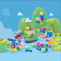 Vente en gros de blocs de construction en EVA 3D personnalisés, puzzle de 50 pièces, animaux créatifs à construire soi-même, ensembles de blocs de construction éducatifs pour enfants