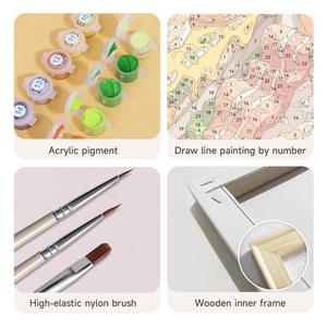 Kit de Pintura por Números Mini al por Mayor, Diseño Personalizado, Pequeño Set de Pintura al Óleo DIY para Niños y Adultos, Regalo de Arte en Lienzo - Product Image 6