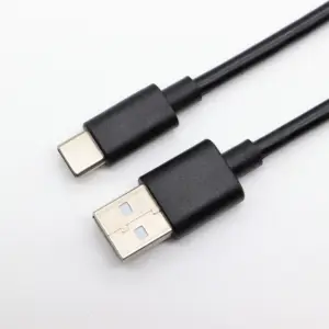 Yüksek kaliteli 3A usb şarj kablosu hızlı şarj USB kablosu tip-c Usb siyah kablo 1M 2M