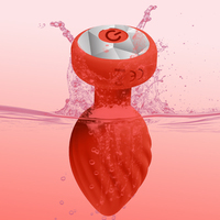 Télécommande USB rechargeable, plug anal en silicone en spirale, vibromasseur pour prostate, 10 modes de vibration, 100% silicone