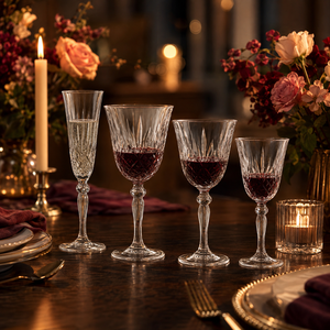 Copas <span class=keywords><strong>de</strong></span> Vino Vintage Transparentes <span class=keywords><strong>de</strong></span> la Marca LUYI al por Mayor, Ideales para Bodas, Ecológicas y Aptas para Lavavajillas - Product Image 3