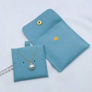 Sacs et pochettes d'emballage pour bijoux pliables de luxe écologiques en gros, avec taille personnalisable (8*8cm) et logo - Product Image 1