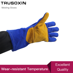 Gants de soudage en cuir, anti-coupure, résistants à la température, ignifuges, gants de sécurité pour le travail, protection des mains - Product Image 5