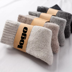 Kaus kaki pria uniseks merek desain kaus kaki pria kustom kaus kaki wol kru logo kustom - Product Image 1