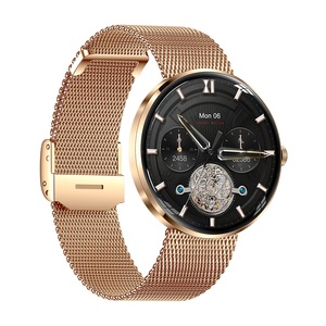 Montre connectée T93 Fashion avec écran AMOLED, boîtier en acier inoxydable or rose, appels Bluetooth, plus de 100 modes sportifs, suivi de la santé et du fitness - Product Image 3