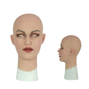 Masque facial en silicone réaliste avec maquillage, masques faciaux féminins pour cosplay, travestissement, transgenre - Product Image 6