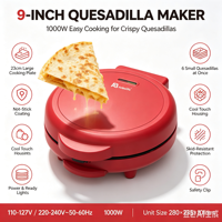 ANBOLIFE OEM Machine à gaufres belges électrique antiadhésive, petit-déjeuner, sandwichs, compacte et portable, avec clip de sécurité, fabrication