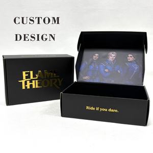 Boîte d'expédition noire personnalisée avec logo en feuille d'or, boîte en carton ondulé <span class=keywords><strong>pour</strong></span> l'emballage de bijoux, boîte d'expédition en film mat <span class=keywords><strong>pour</strong></span> les petites entreprises - Product Image 3