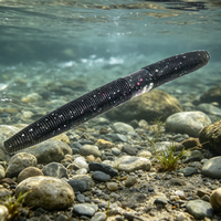 8 pièces/sac, leurre souple bionique en plastique de type ver de terre et ver de farine, 10 cm, 6 g, 3 et 4 pouces, pour la pêche à la truite, au brochet et au perch en eaux courantes