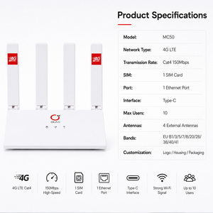 Router 4G de 150 Mbps OLAX MC50 PRO, WiFi de Doble Banda, Desbloqueado, Ranura para Tarjeta SIM, CPE Inalámbrico LTE con 4 Antenas para Villa o Tienda, Rápido a 150 Mb - Product Image 4
