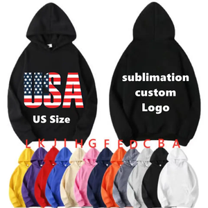 Sudaderas con capucha para hombre de EE. UU., personalizadas, extragrandes, lisas, de poliéster y algodón, con forro para otoño, con cremallera, unisex, tallas grandes, de punto. - Product Image 4