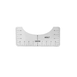 Four-In-One Guide Folding Ruler T-Shirt Crew Neck Five-Piece Set Ruler Pvc Sewing Ruler