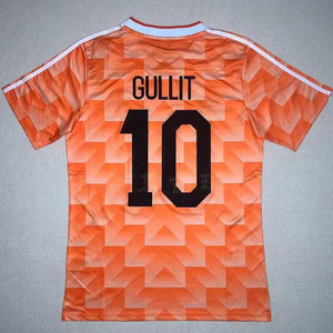 ชุดฟุตบอลขายส่ง ออกแบบเองได้ แขนสั้น คอวี ยูนิเซ็กซ์ สไตล์เรโทร ปี 1988 เสื้อทีมชาติเนเธอร์แลนด์เหย้า ผลิตจากโพลีเอสเตอร์ 100% - Product Image 2
