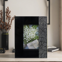 Haute qualité élégant Art créatif en bois cadres photo de table noir acrylique MDF cadre photo pour la décoration de bureau à domicile