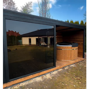 Desain murah Cedar luar ruangan ruang uap bak mandi Spa bak mandi kamar Sauna kayu merah Kanada <span class=keywords><strong>Bar</strong></span> Panorama - Product Image 2