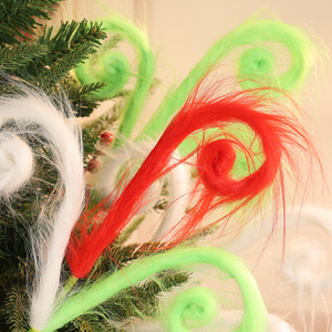 2026 Grinch Furry Elf 43cm - Rami Decorativi Real-Touch per Albero di Natale, Verdi e Rossi, per Decorazioni Natalizie e Uso Domestico - Product Image 4
