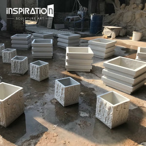 Macetero Decorativo de Piedra Prefabricada <span class=keywords><strong>para</strong></span> Vestíbulo de <span class=keywords><strong>Condominio</strong></span>, Macetero de Piedra Artificial <span class=keywords><strong>para</strong></span> Museo, Urna Grande de Piedra Prefabricada - Product Image 4