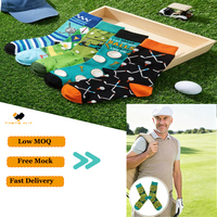Chaussettes de performance athlétique pour le soutien de la marque Start up Brand, avec soutien de la voûte plantaire, chaussettes de golf fantaisie amusantes, pour l'entraînement et la performance