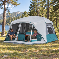 Tente de camping familiale grande taille personnalisée Kawagebo Kamp (KK) – Installation instantanée et facile pour 10 personnes – Tente extérieure avec bâche de protection contre la pluie – Fabricant