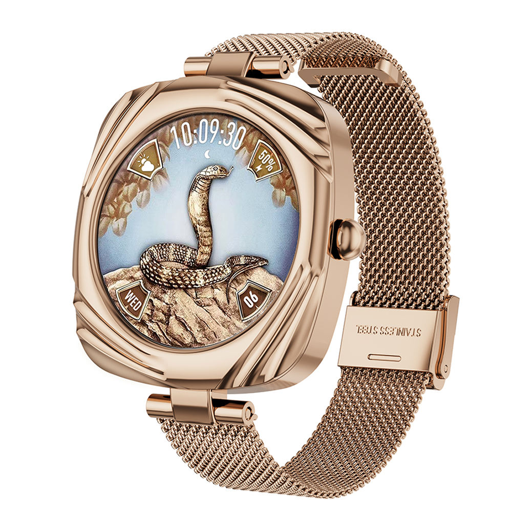 2026 New AW5 Women's Fashion Smart Watch 1.09 Inch AMOLED Square BT Call Heart Rate Blood Pressure Female Health Smartwatch