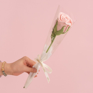 Artificial Flower Sunflower with <b>Gift</b> <b>Bag</b> Hand Knitted Flower Crochet Flower Rose - Product Image 6