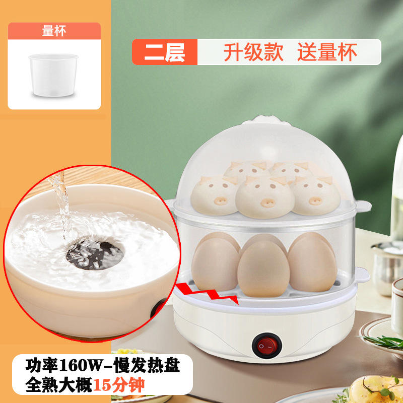 Cuiseur à œufs, blanc, double couche