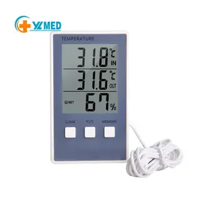 Thermomètre électronique intérieur et extérieur et hygromètre réfrigérateur magnétique pour aquarium pouvant être affiché sur le même écran