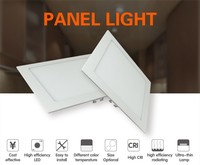 Panneau de plafond encastré carré mince moderne à LED 3W-24W finition LED aluminium 12W pour hôpital, école, bureau, intérieur ROHS