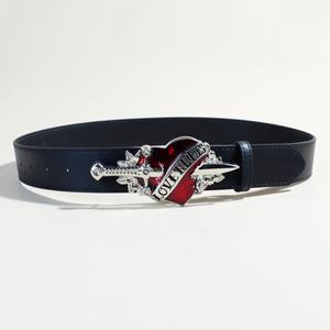 <span class=keywords><strong>Ceinture</strong></span> pour homme de style punk vintage européen et américain, design à flèche unique et cœur percé, en alliage, PU et plastique, ceintures transfrontalières - Product Image 2