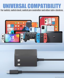 Chargeur USB-C pour <span class=keywords><strong>Nintendo</strong></span> <span class=keywords><strong>Switch</strong></span> Chargeur mural de voyage Adaptateur secteur Remplacement d'alimentation pour <span class=keywords><strong>Nintendo</strong></span> <span class=keywords><strong>Switch</strong></span>/LITE/<span class=keywords><strong>OLED</strong></span> - Product Image 2