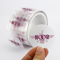 Autocollants Personnalisés Transparents en Vinyle PVC, Étiquettes d'Emballage Imprimées Imperméables pour Bougies, Bouteilles et Bocaux, avec Logo