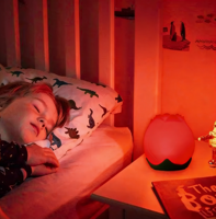 Veilleuse en silicone en forme de rose mignonne, rechargeable par USB, LED avec contrôle tactile et changement de couleur pour la décoration de la chambre de bébé