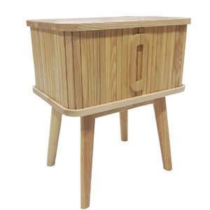 Moderno MDF porta scorrevole comodino pannello in stile legno camera da letto di stoccaggio comodino per appartamento bagno in legno vetrina - Product Image 3