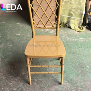 LEDA Hot Sales Wedding Party Decoration <b>Chair</b> Detachable Restaurant Furniture Modern Gold Acrylic Chiavari <b>Chairs</b> - Product Image 2