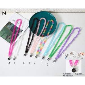 Chaîne de verrouillage en plastique trois en un de 70 cm pour étuis et sacs à lunettes - Product Image 1