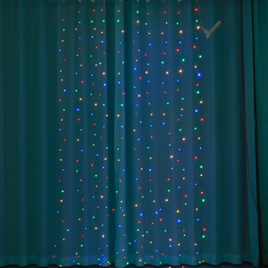 Led dây đồng rèm ánh sáng chuỗi với USB điều khiển từ xa 3*1 mét giáng sinh trang trí ánh sáng móc và chuỗi từ xa - Product Image 1