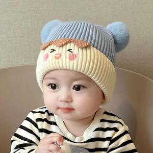 Lindo gorro de punto con pompones, gorro cálido a prueba de viento para bebés, niños pequeños, talla unisex, se adapta a todos - Product Image 2
